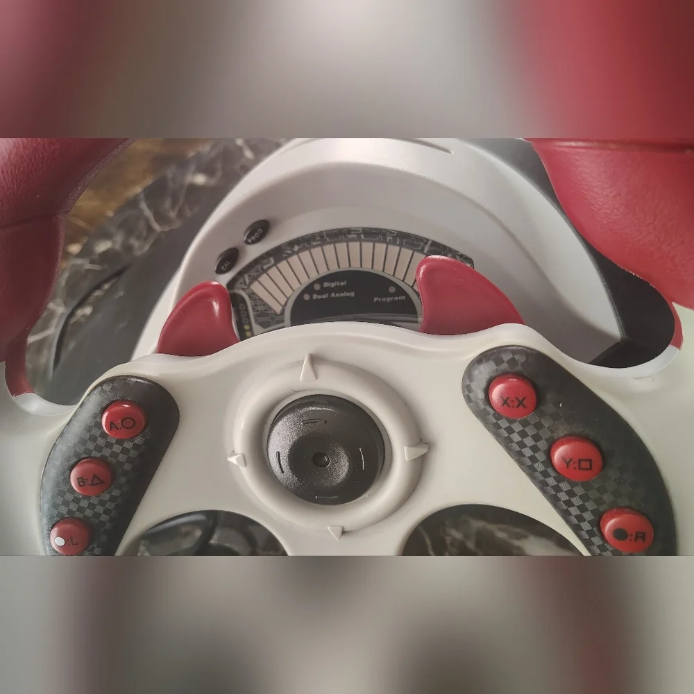 Original Universal MAD CATZ MC2 Racing Red and Gray Steering Wheel Controller